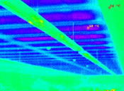 Einsatz der Wärmebildkamera zur Thermografie von Kühldecken